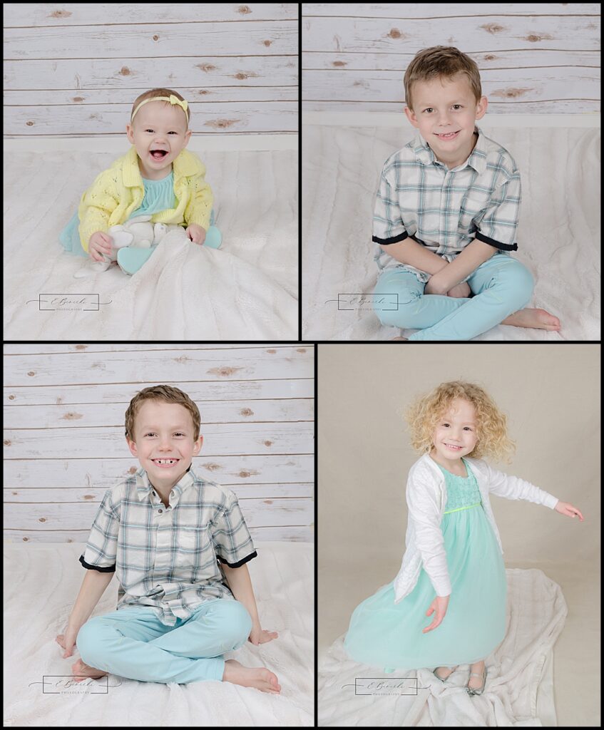 Collage of 4 children displaying the age ranges of the best Montessori schools on Bainbridge Island. 